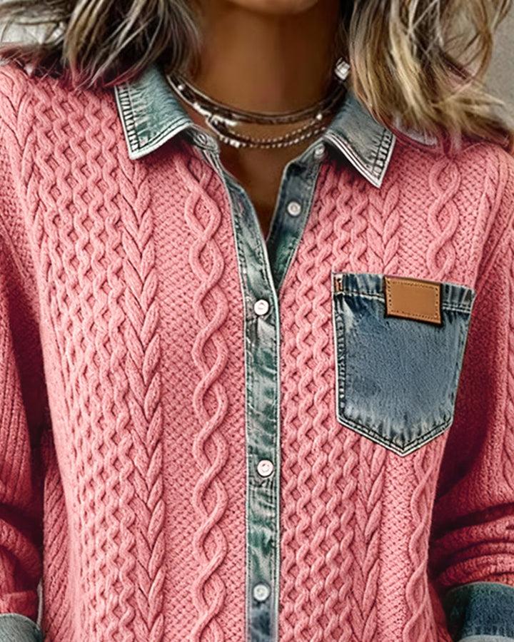 Nerissa | Women's Collared Long Sleeve Knit Top