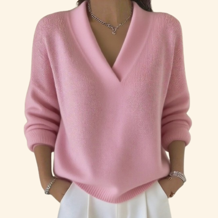 Ophira | Women's V-Neck Long Sleeve Sweater