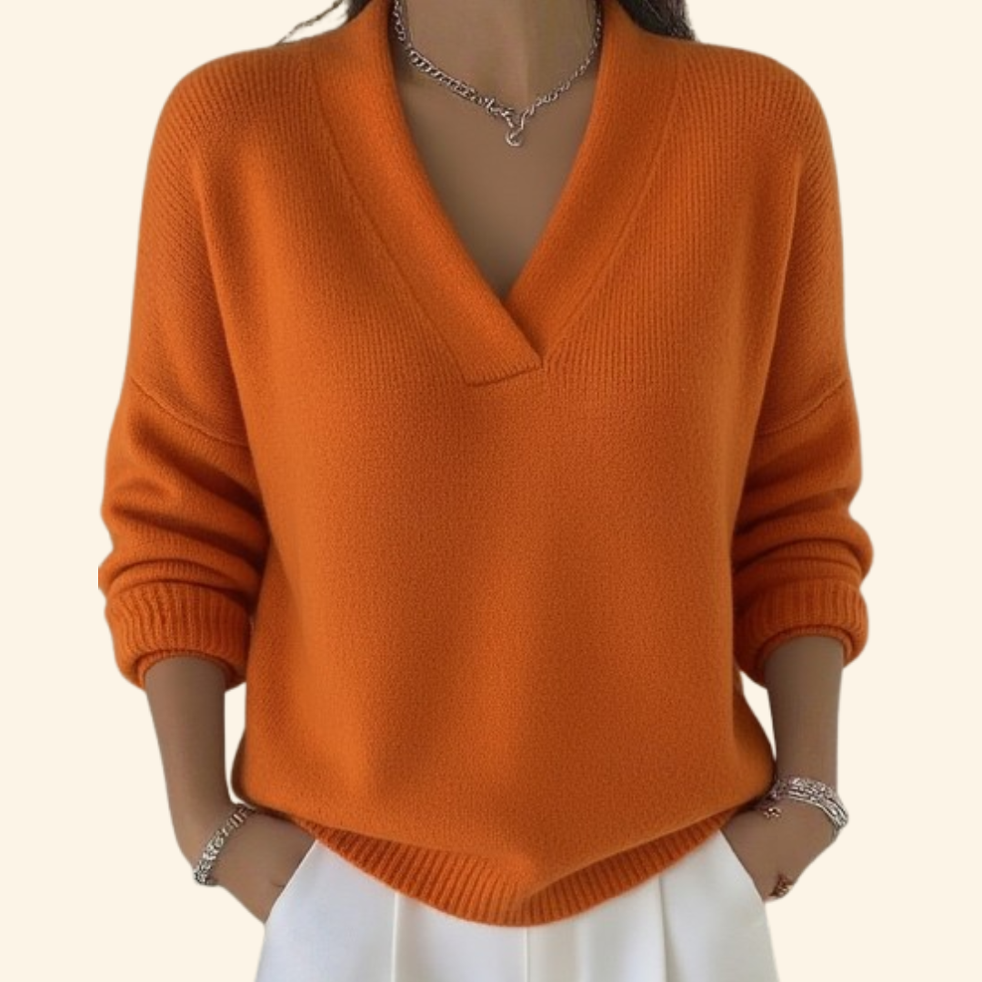 Ophira | Women's V-Neck Long Sleeve Sweater