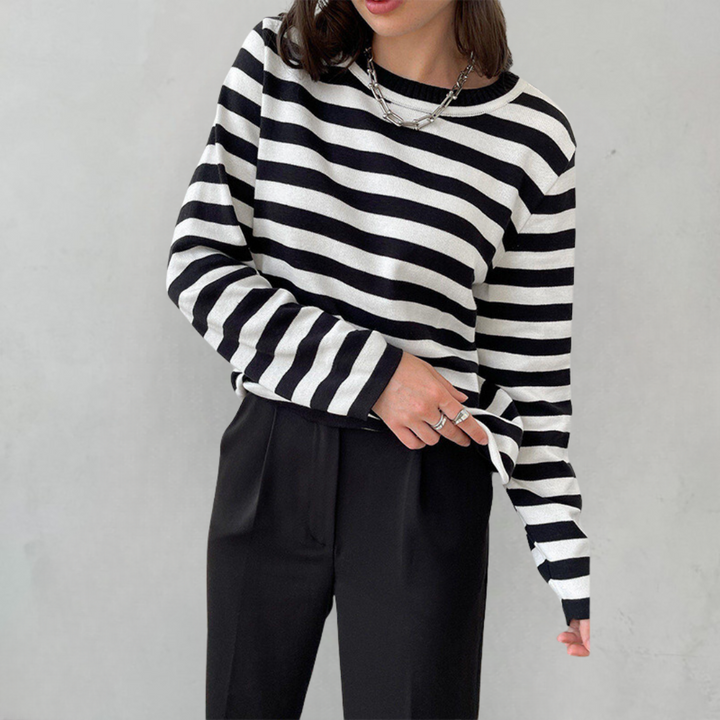 Pippa | Women's Striped Long Sleeve Sweater