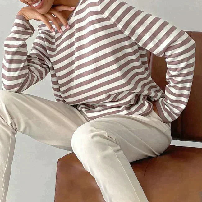 Pippa | Women's Striped Long Sleeve Sweater
