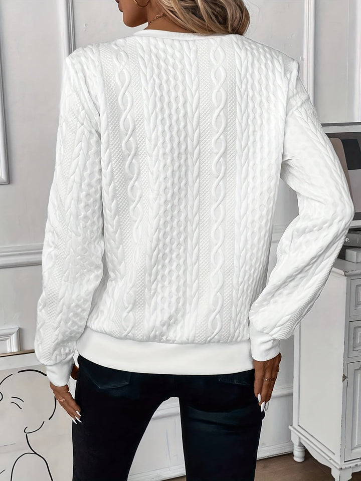 Raina | Women's Cable Knit Zip Up Sweater