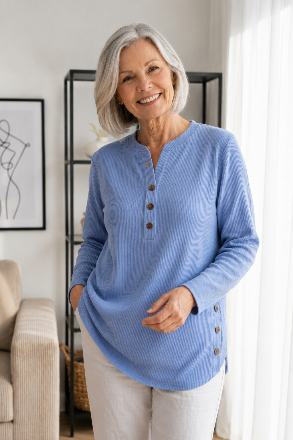 Eden | Button Henley Tunic