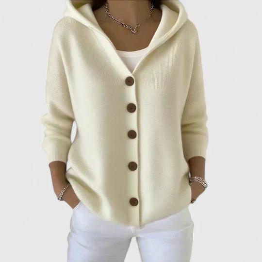 Thalassa | Women's Hooded Button Front Cardigan