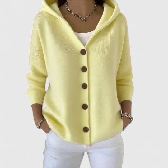 Thalassa | Women's Hooded Button Front Cardigan