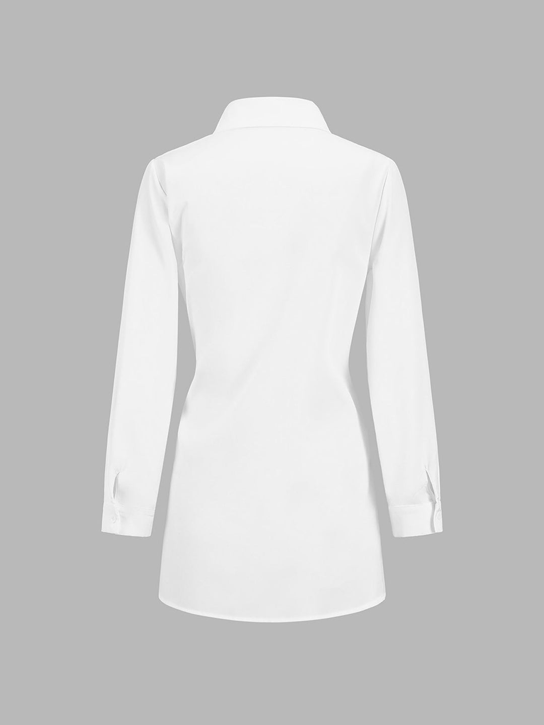Zinnia | Women's Tie Waist Button Down Long Sleeve Shirt