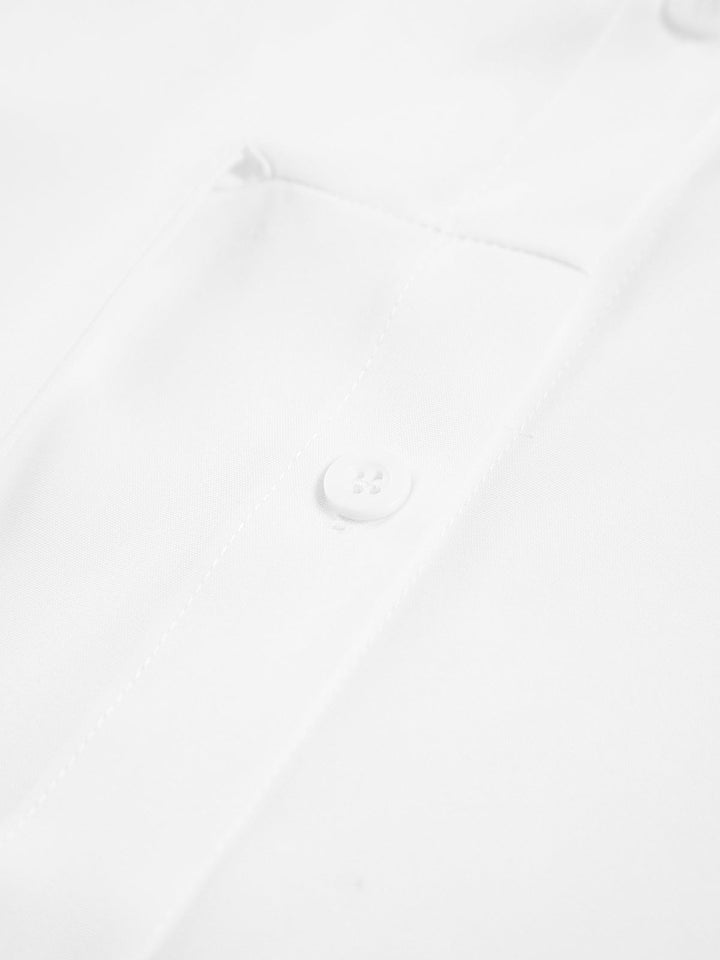 Zinnia | Women's Tie Waist Button Down Long Sleeve Shirt